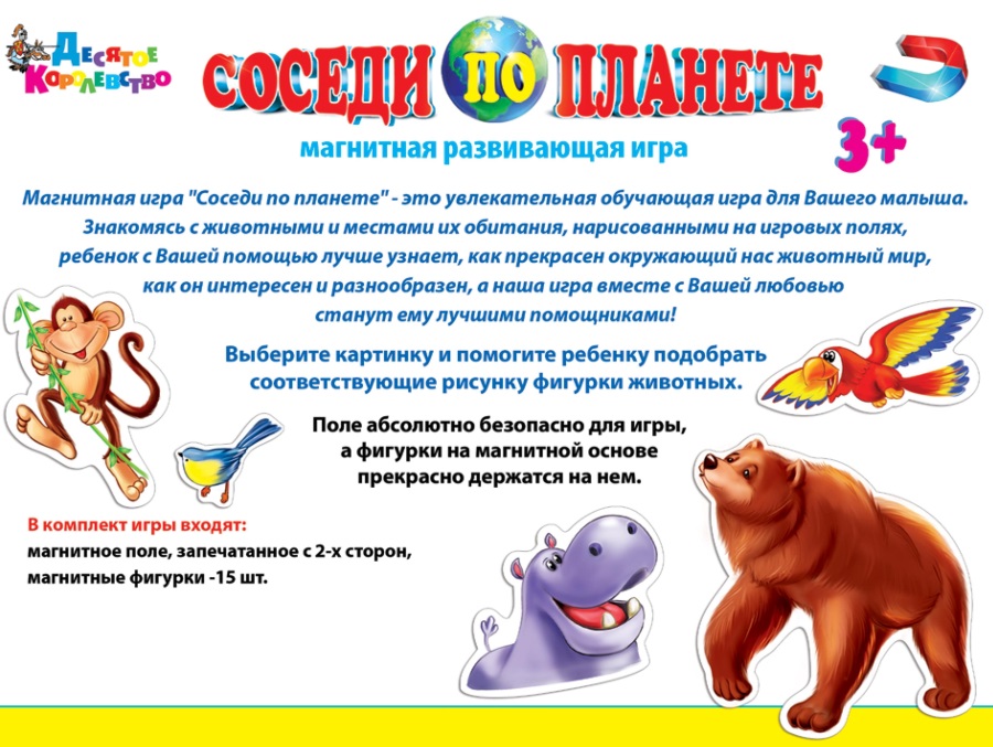 Игра магнитная развивающая «Соседи по планете»  